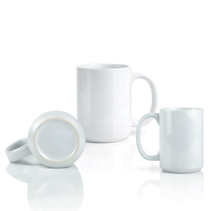 15 oz White Ceramic Mug – Custom Personalized Design