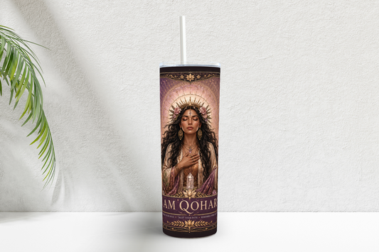 I AM QOHARA Sacred Feminine Tumbler – Spiritual Crystal & Moon Energy 20oz