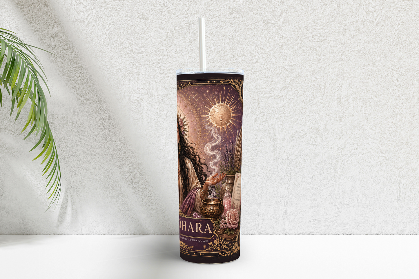 I AM QOHARA Sacred Feminine Tumbler – Spiritual Crystal & Moon Energy 20oz