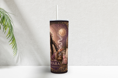 I AM QOHARA Sacred Feminine Tumbler – Spiritual Crystal & Moon Energy 20oz