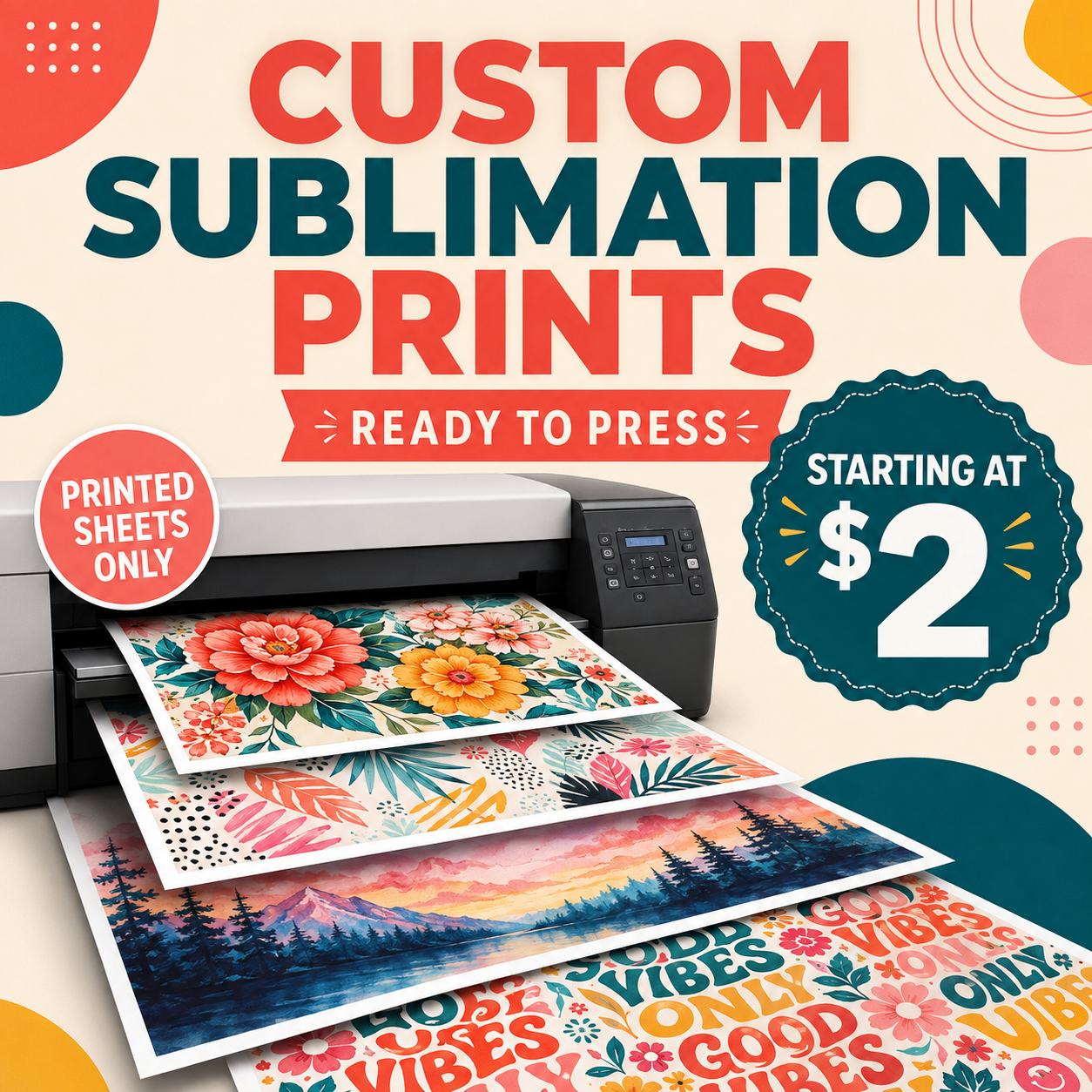 Custom Sublimation Prints – Ready to Press