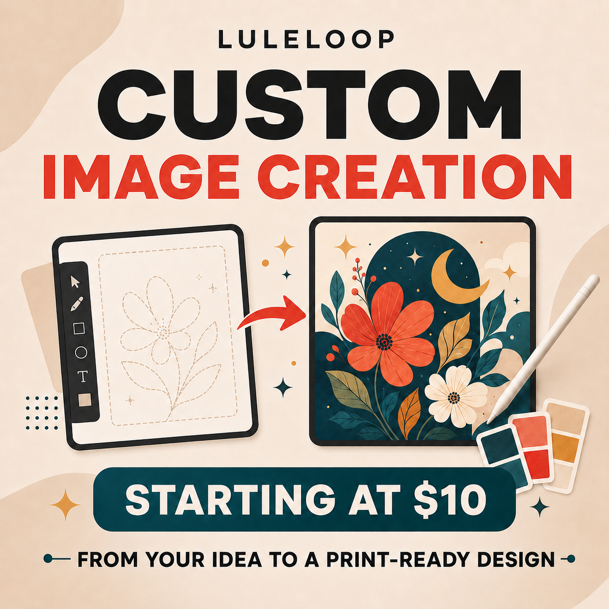 Custom Image Creation & Print-Ready Design Service