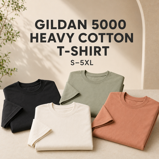 Gildan 5000 Heavy Cotton T-Shirt (S-5XL)